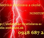 opravy elektroinštalácií -elektrikár Bratislav