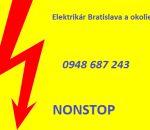 blesk Elektrikár Bratislava a okolie NONSTOP